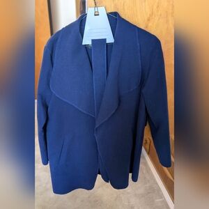 Ambiance Blue Women's Wrap Coat, L